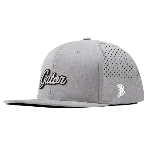 Gator Script White Flat Performance Heather Gray