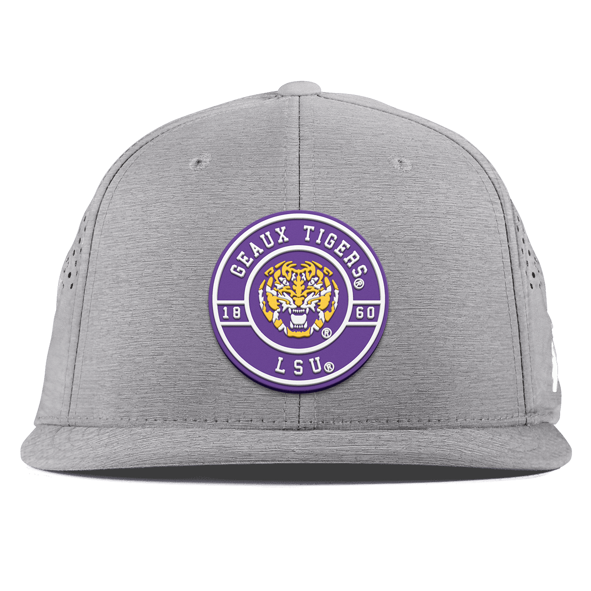 Louisiana State University "Geaux LSU Tigers" Flat Performance Heather Gray