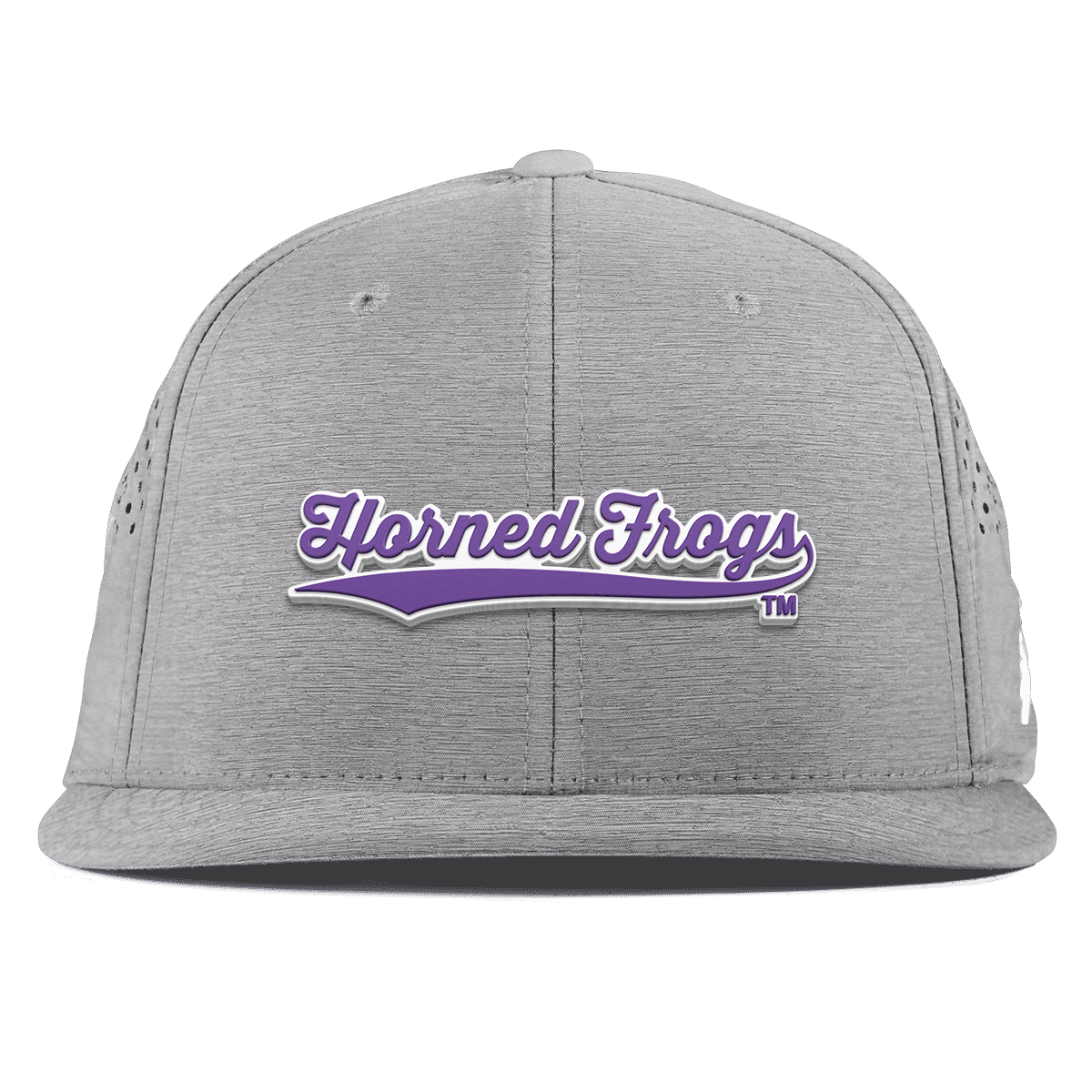 Texas Christian University "TCU Horned Frogs Scripts" Flat Performance Heather Gray