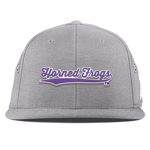 Texas Christian University "TCU Horned Frogs Scripts" Flat Performance Heather Gray