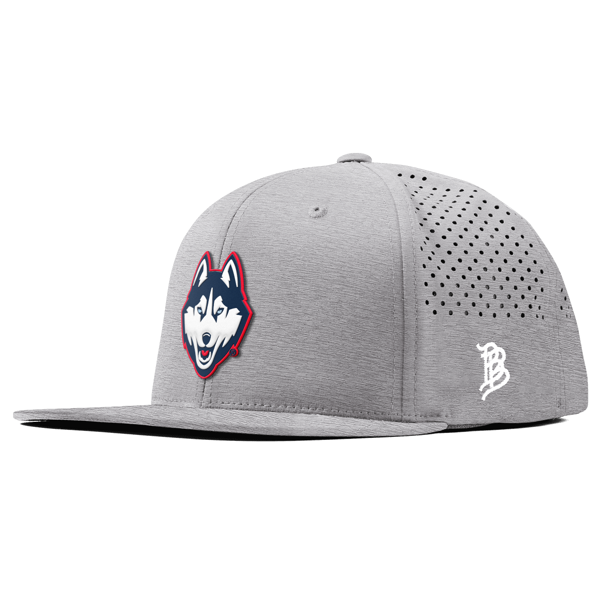 University of Connecticut "Huskies Mascot" Flat Performance Heather Gray