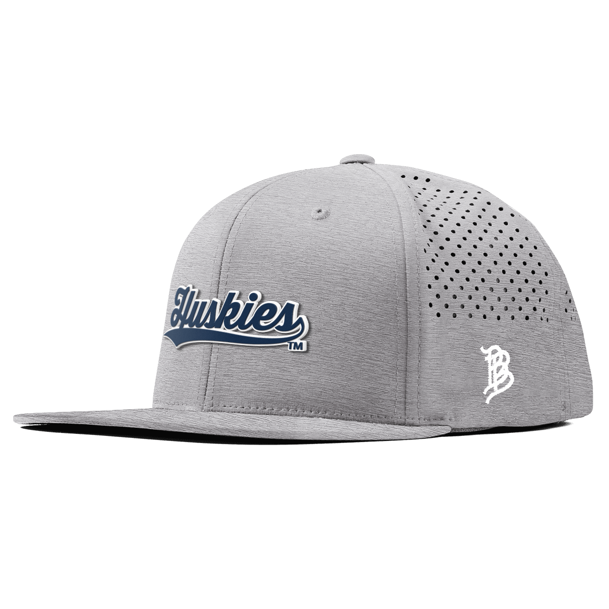 University of Connecticut "Huskies Script" Flat Performance Heather Gray