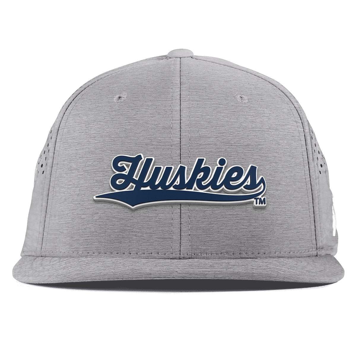 University of Connecticut "Huskies Script" Flat Performance Heather Gray