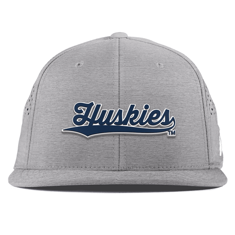 University of Connecticut "Huskies Script" Flat Performance Heather Gray