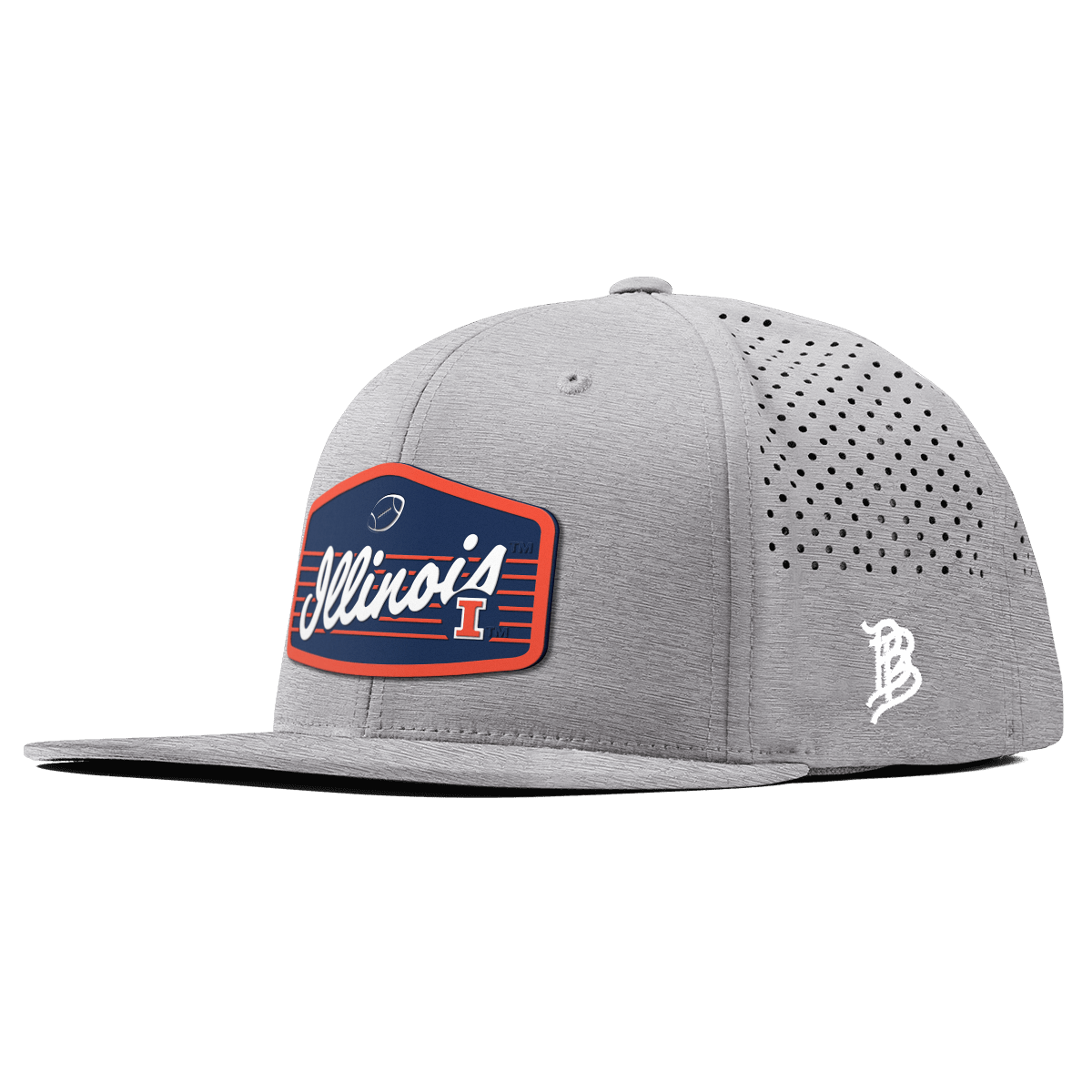 University of Illinois "Illini Football" Flat Performance Heather Gray
