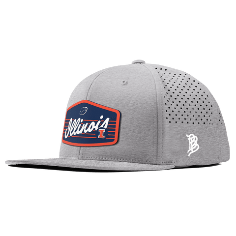 University of Illinois "Illini Football" Flat Performance Heather Gray