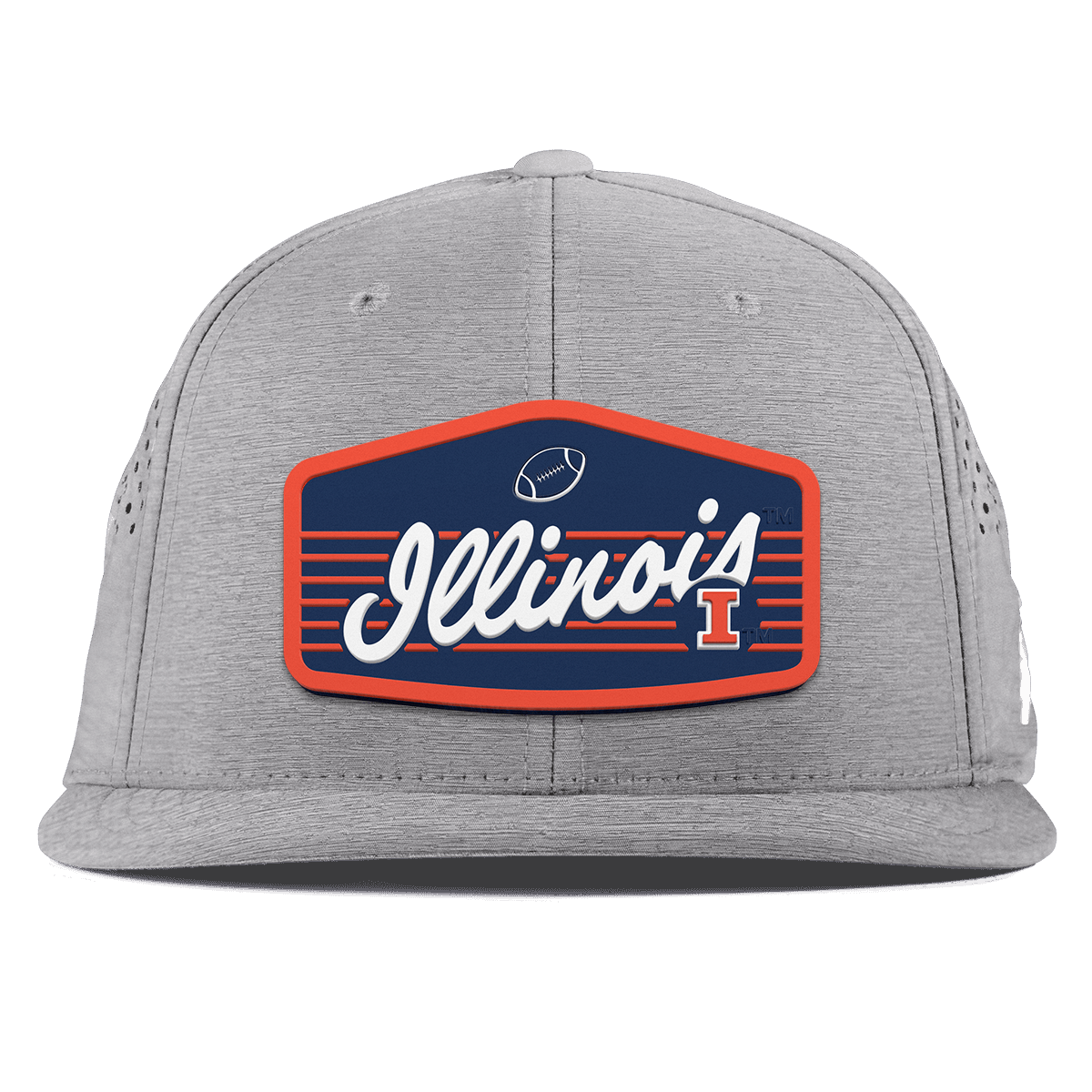 University of Illinois "Illini Football" Flat Performance Heather Gray