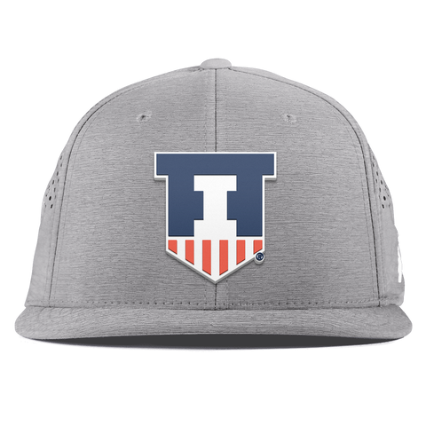 University of Illinois "Illinois Athletics" Flat Performance Heather Gray