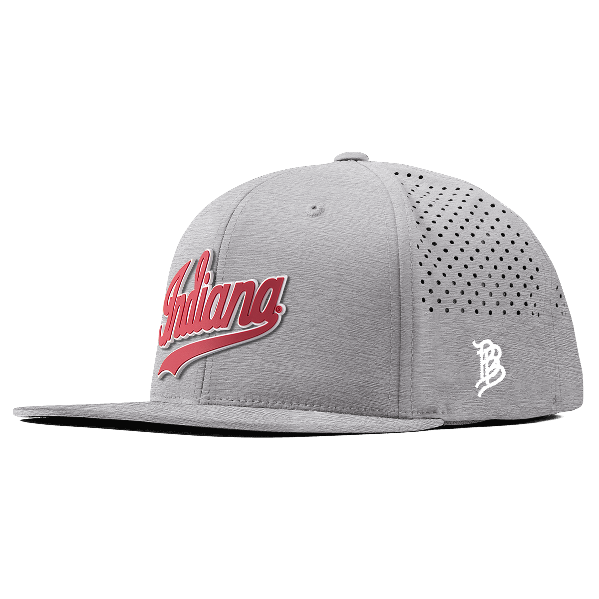 Indiana University "Indiana Script" Flat Performance Heather Gray