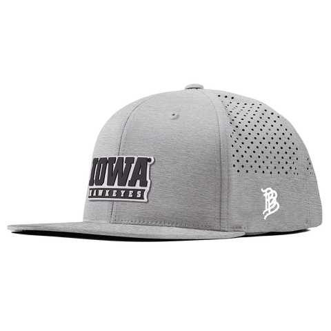 University of Iowa "Iowa Hawkeyes Block" Flat Performance Heather Gray