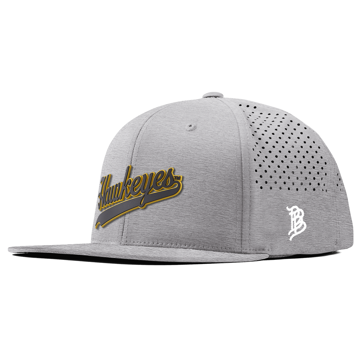 University of Iowa "Iowa Hawkeyes Script" Flat Performance Heather Gray