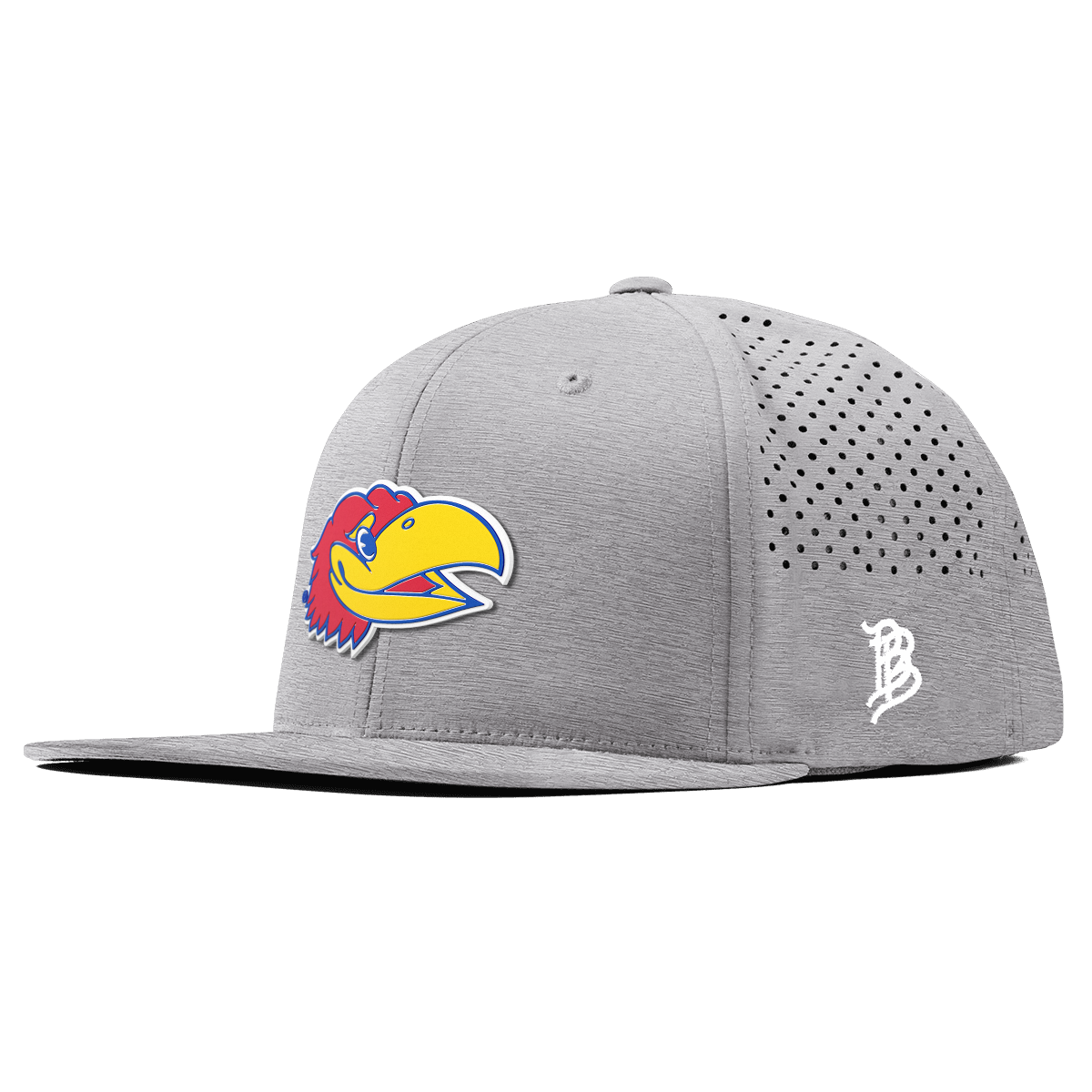 University of Kansas "KU Big Jay" Flat Performance Heather Gray