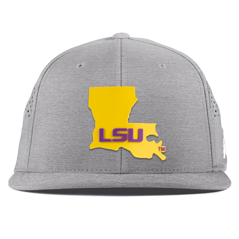 Louisiana State University "LSU Gold State" Flat Performance Heather Gray
