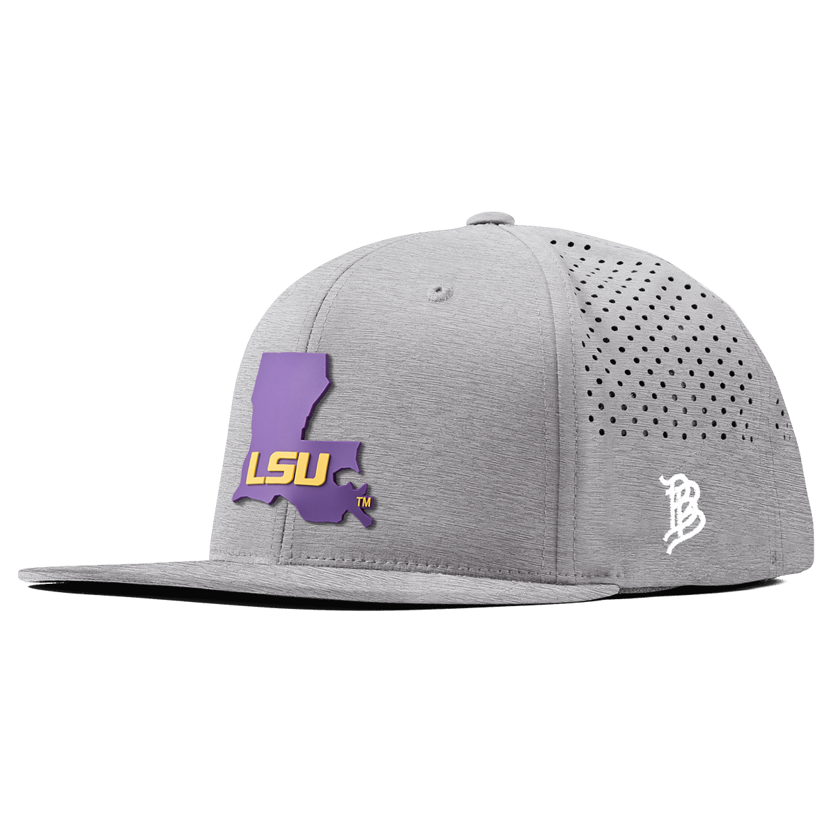 Louisiana State University "LSU State" Flat Performance Heather Gray