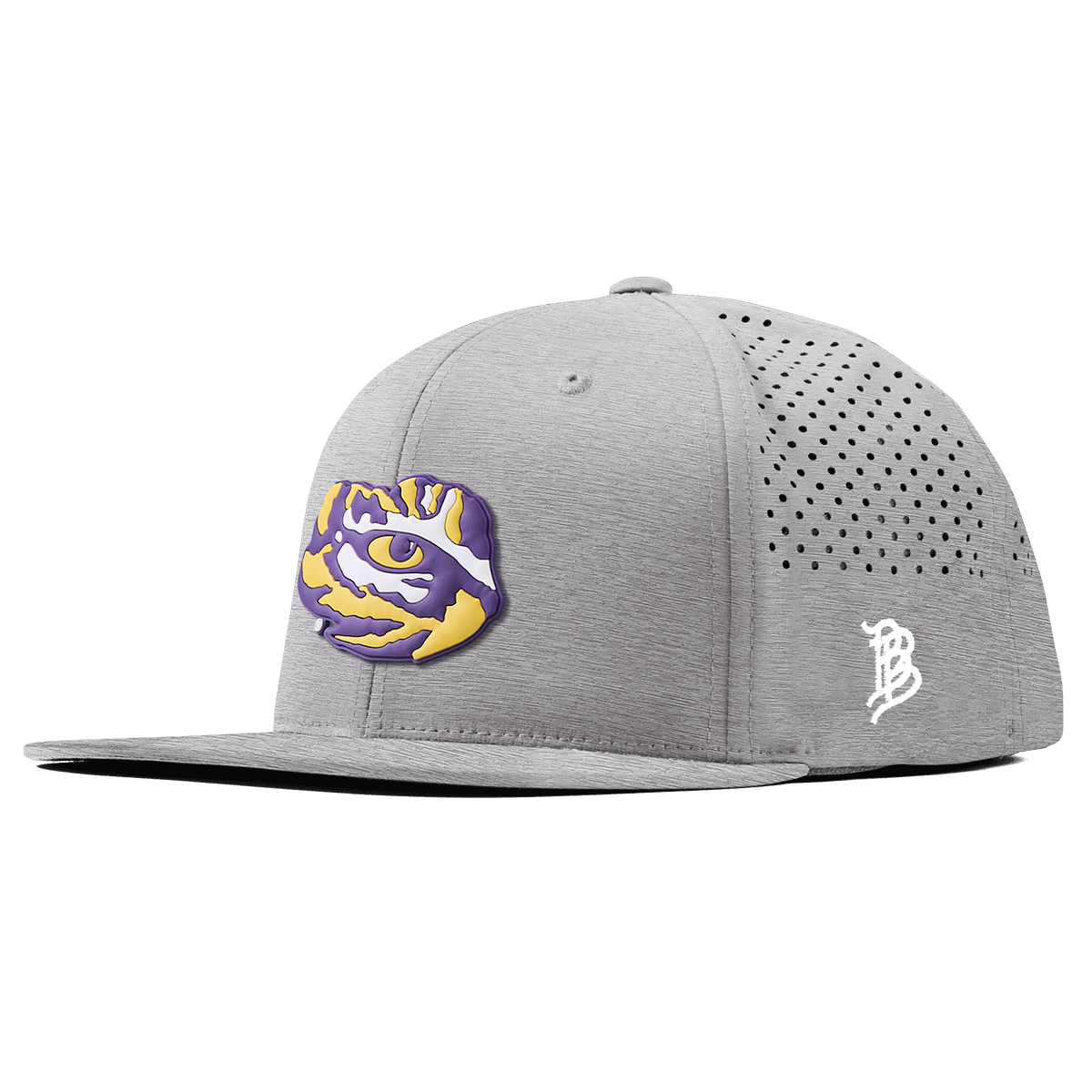 Louisiana State University "LSU Tiger Team Logo" Flat Performance Heather Gray