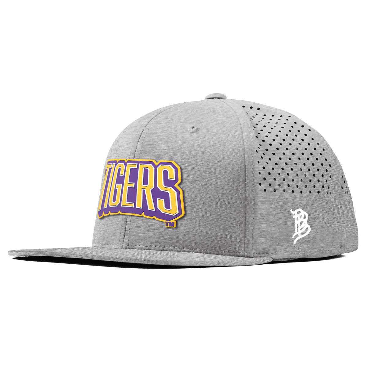Louisiana State University "LSU Tigers Block" Flat Performance Heather Gray