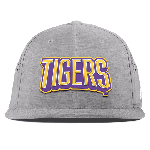 Louisiana State University "LSU Tigers Block" Flat Performance Heather Gray