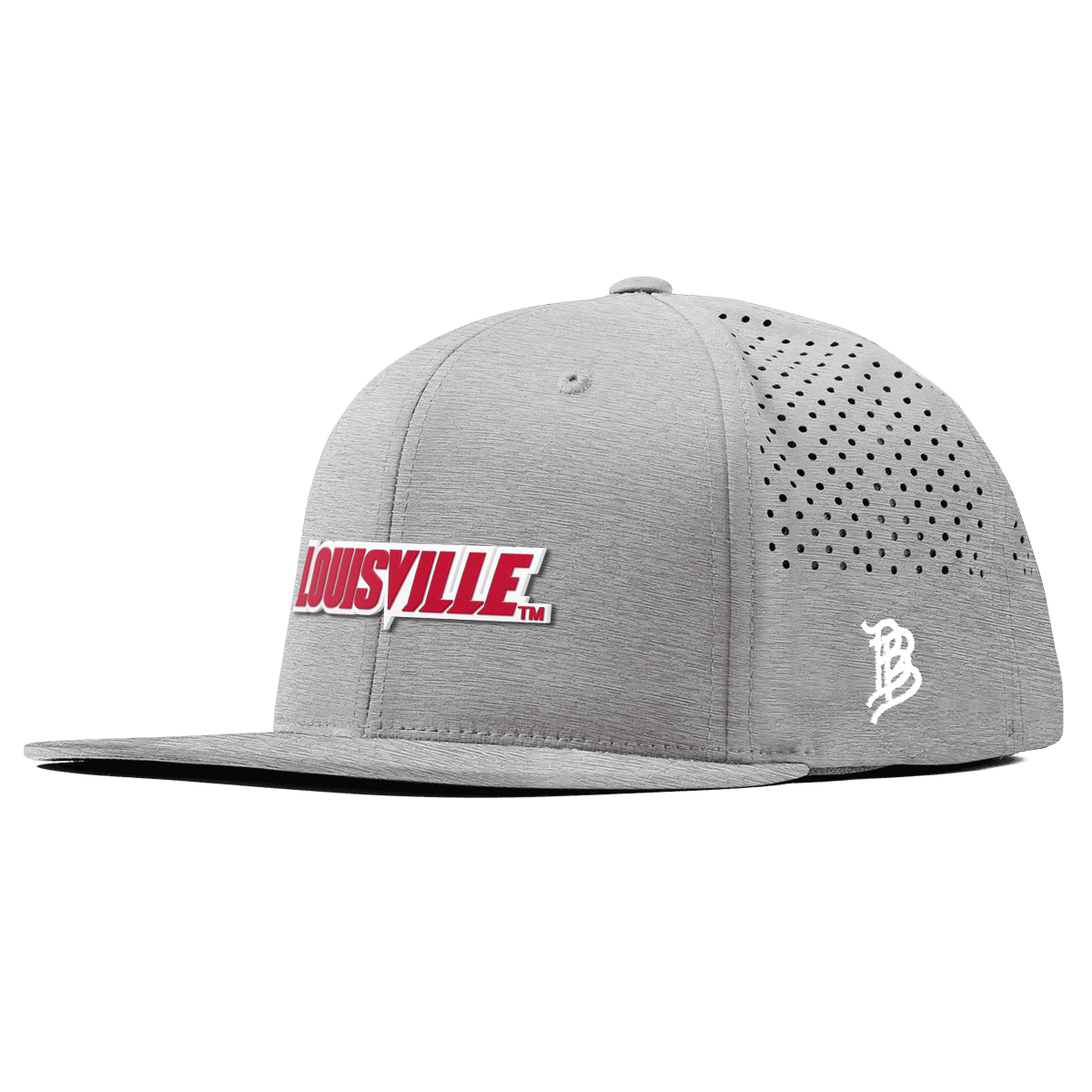 University of Louisville "Louisville Block" Flat Performance Heather Gray