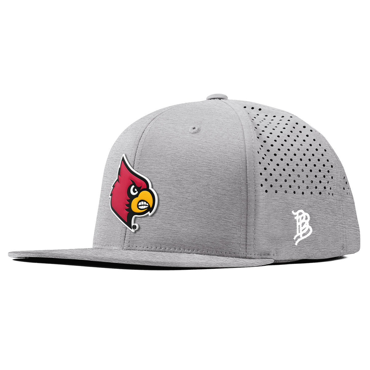 University of Louisville "Louisville Block" Flat Performance Heather Gray
