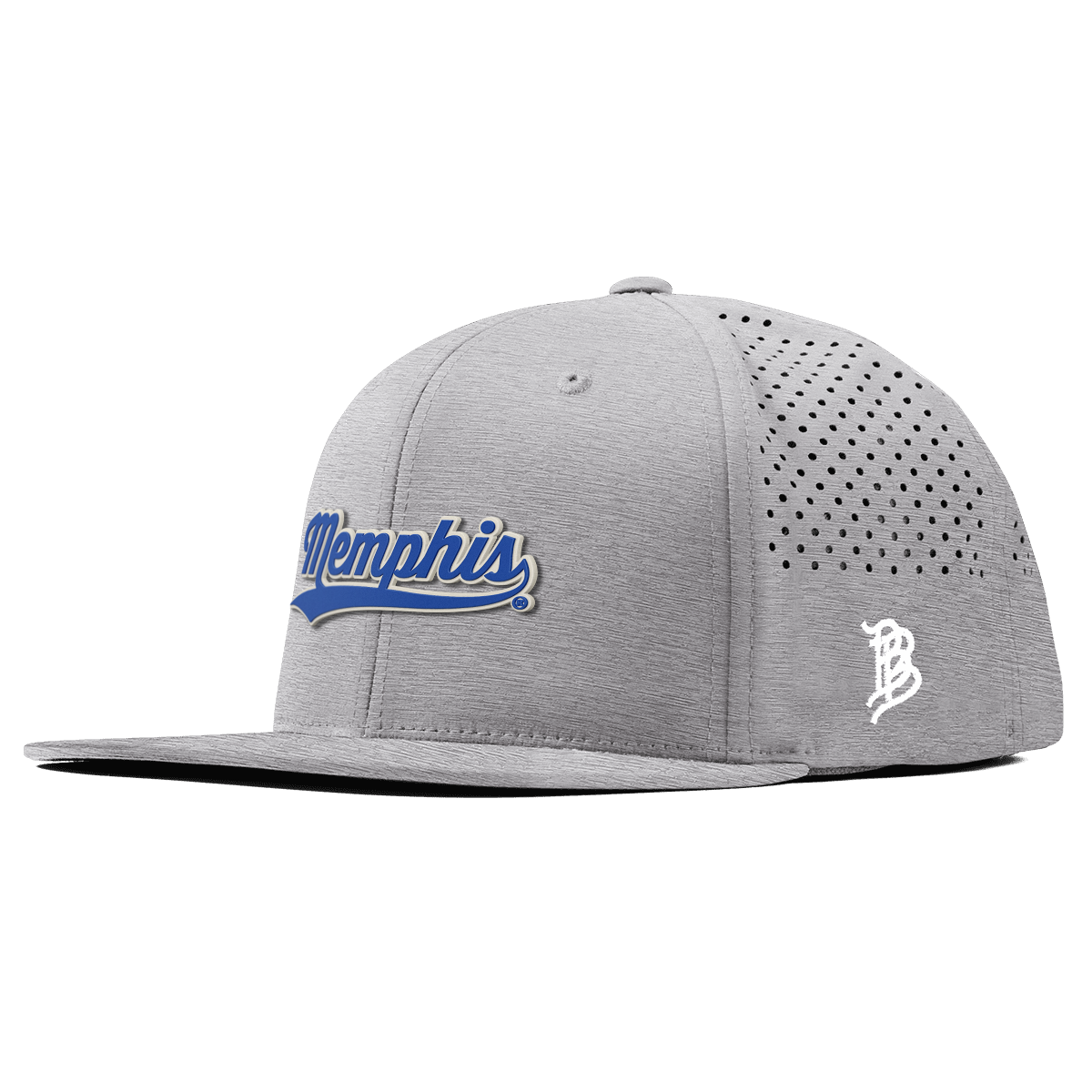 University of Memphis "Memphis Script" Flat Performance Heather Gray