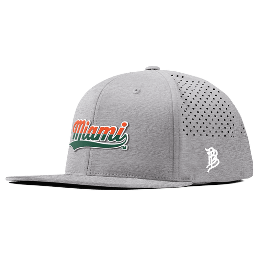 University of Miami "Miami Script" Flat Performance Heather Gray