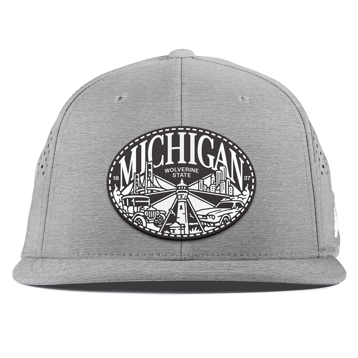 Michigan Traveler Flat Performance Heather Gray