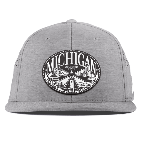 Michigan Traveler Flat Performance Heather Gray