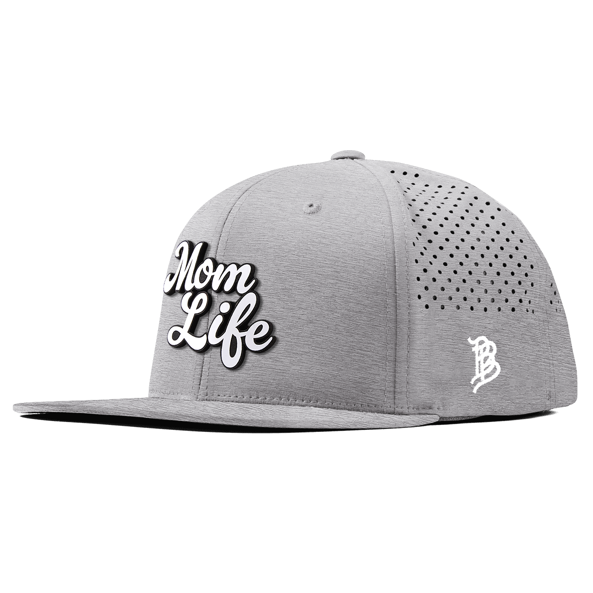 Mom Life Script Flat Performance Heather Gray