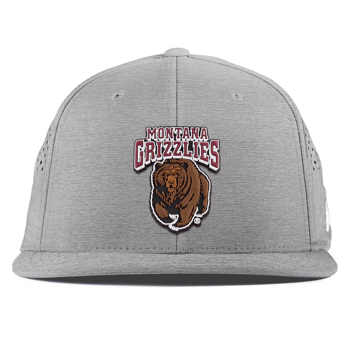 University of Montana "Montana Grizzlies Team Logo" Flat Performance Heather Gray