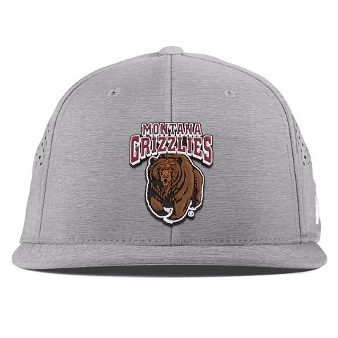 University of Montana "Montana Grizzlies Team Logo" Flat Performance Heather Gray