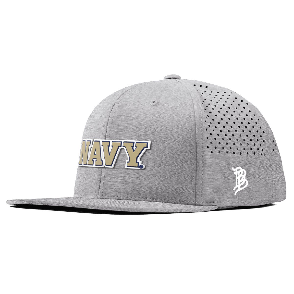 United States Naval Academy "Naval Academy Block" Flat Performance Heather Gray