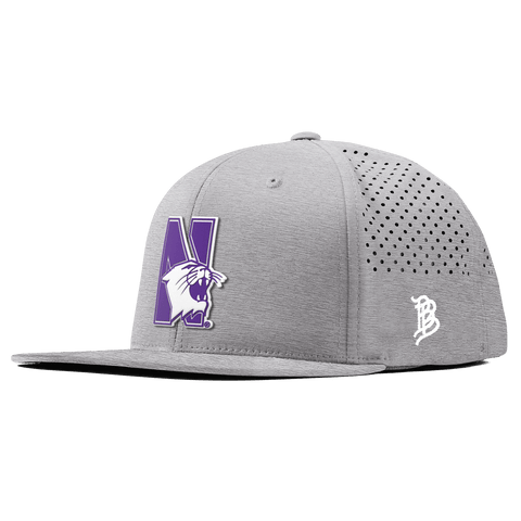 Northwestern University "Northwestern Block Logo" Flat Performance Heather Gray