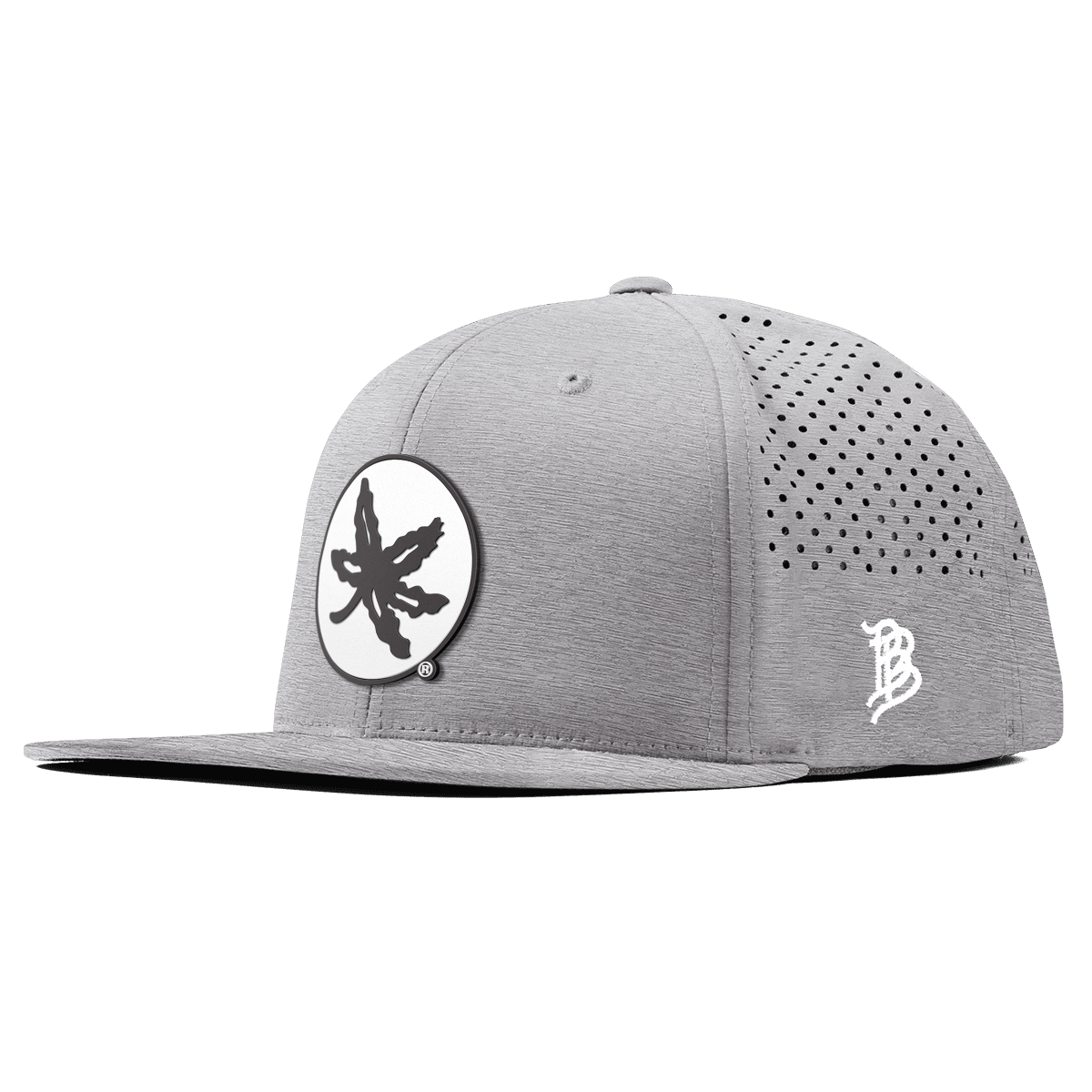 Ohio State University "OSU Buckeye Logo" Flat Performance Heather Gray