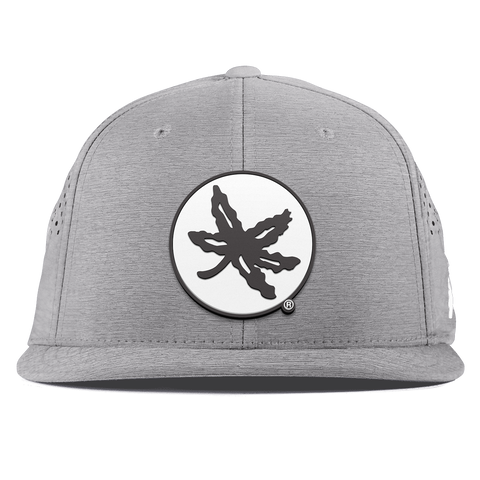 Ohio State University "OSU Buckeye Logo" Flat Performance Heather Gray