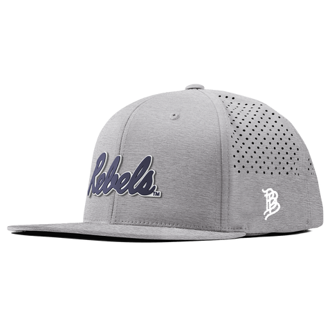 University of Mississippi "Ole Miss Navy Rebels" Flat Performance Heather Gray