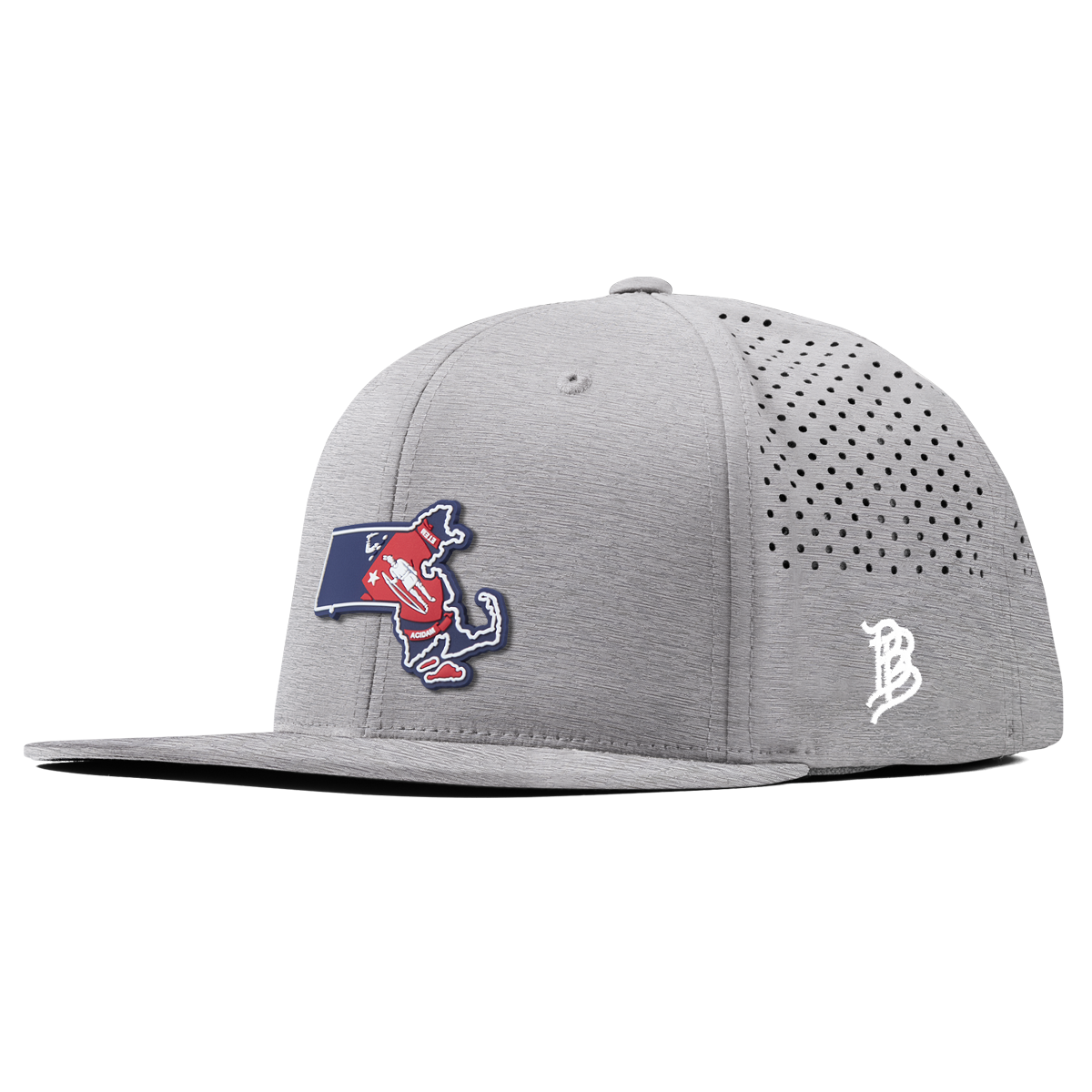 Massachusetts Patriot Series Flat Performance Heather Gray