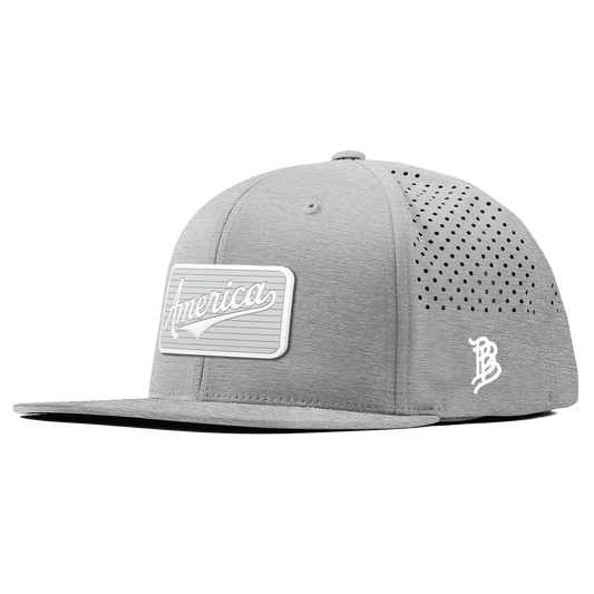 Pearl America Badge Flat Performance Heather Gray