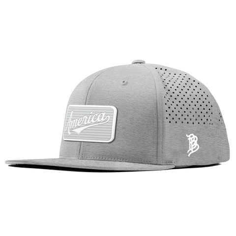 Pearl America Badge Flat Performance Heather Gray