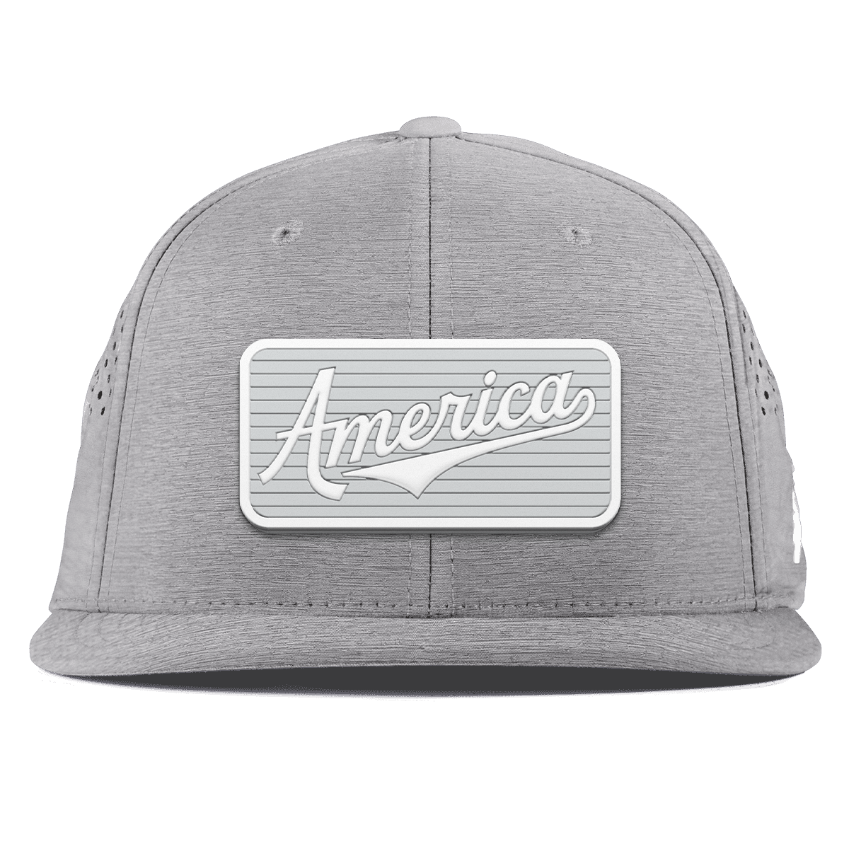 Pearl America Badge Flat Performance Heather Gray