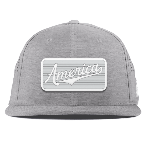 Pearl America Badge Flat Performance Heather Gray