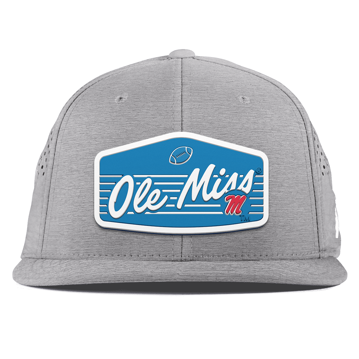 University of Mississippi "Rebel Football" Flat Performance Heather Gray