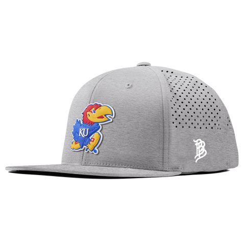 University of Kansas "Rock Chalk Jayhawk" Flat Performance Heather Gray