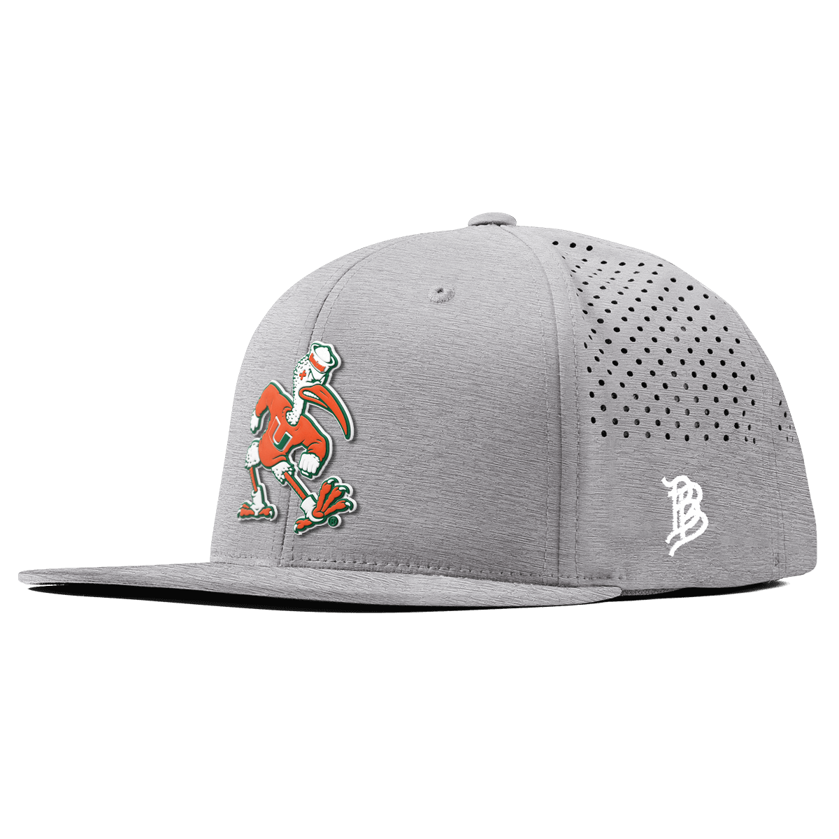 University of Miami "Sebastian the Ibis" Flat Performance Heather Gray