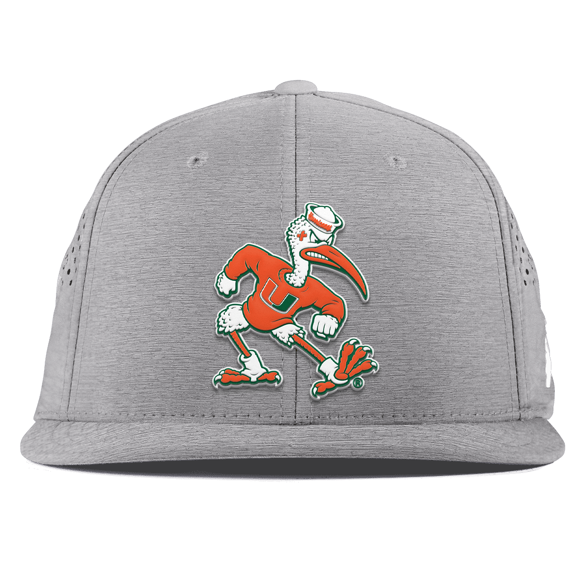 University of Miami "Sebastian the Ibis" Flat Performance Heather Gray