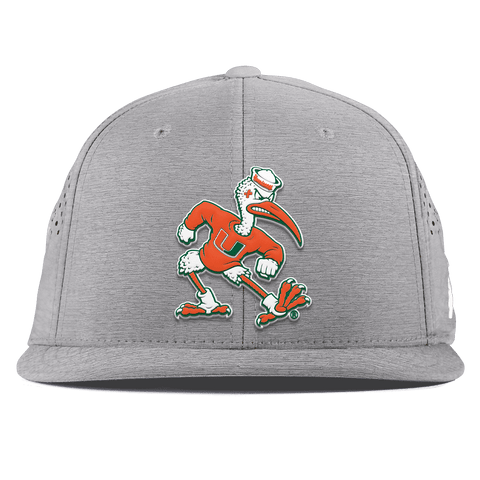 University of Miami "Sebastian the Ibis" Flat Performance Heather Gray