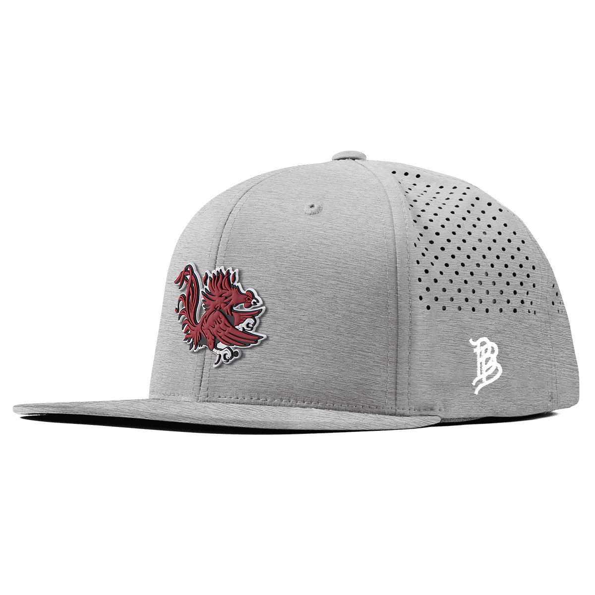 University of South Carolina "Sir Big Spur Logo" Flat Performance Heather Gray