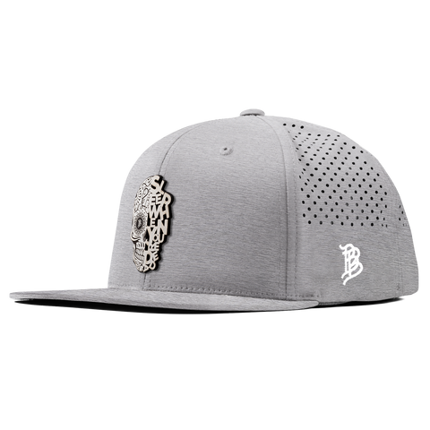 Sleep When You're Dead Skull Flat Performance Heather Gray