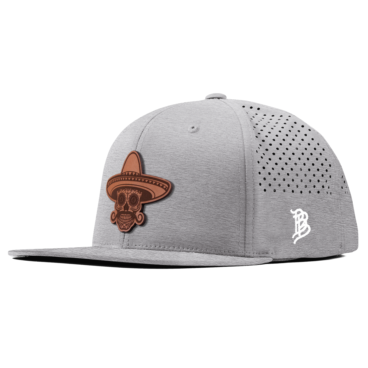 Sombrero Skull Flat Performance Heather Gray