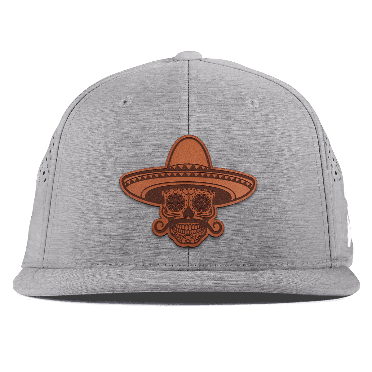Sombrero Skull Flat Performance Heather Gray