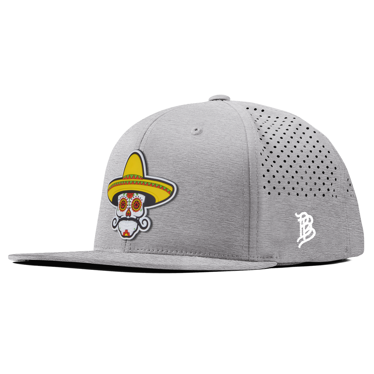 Sombrero Skull PVC Flat Performance Heather Gray